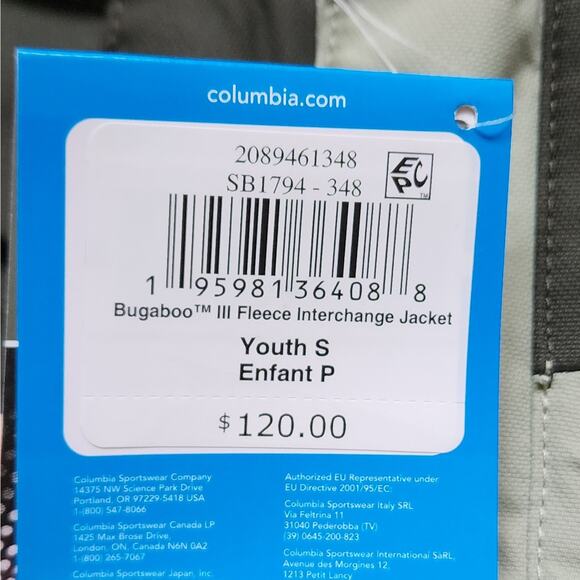 NWT Columbia Boys Bugaboo III Fleece Interchange Jacket - Picture 16 of 16